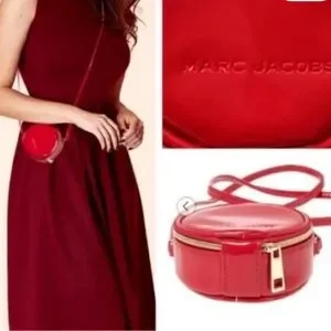 Marc Jacobs | Bags | Marc Jacobs Vibrant Red Round Crossbody Bag 4 Inch ...